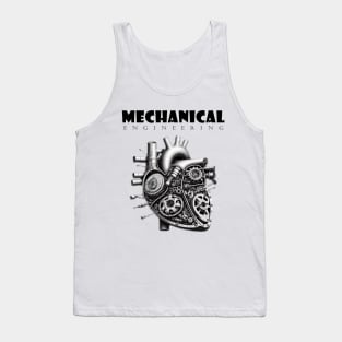 Mechanical Engineering - Heart [Black Text Version] Tank Top